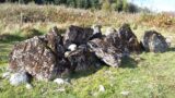 a series of stones clustered close together to make the tomb
