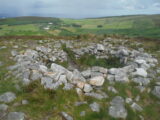 view of the circular stone cairn