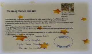 Planning Notice Request and approval for Fairy Door residence at Charles Fort