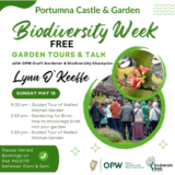 A poster detailing that there is talks and tours on Bioiversity.