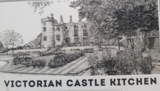 Sketch of Victorian Castle Kitchen at kilkenny Castle.
