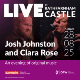 A poster advertising a night of music in Rathfarnham Castle.