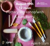 A poster advertising a pottery workshop Laura Barry.