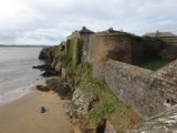the outside of the fort overlooking the sea