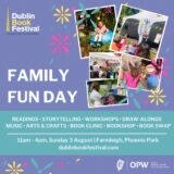 Family Fun day Poster with related text and a collage of children partaking in events