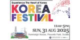 Poster with text and graphic for Korea Festival