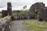 the interior of the church ruins