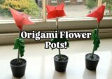 3 Origami Flower Pots