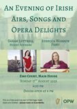 Poster with images of 2 performers along with event details text .