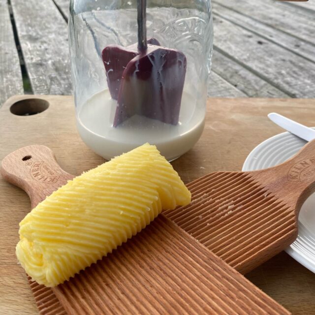 Butter Making  Demonstration  in Annes Grove Gardens