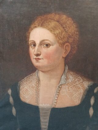 painting of a woman with red hair