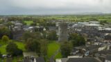 aerial view of the castle and the surrounding town