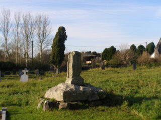 the remains of a high cross base