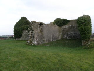 the remaining ruins of a church
