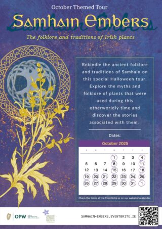 Poster for themed tours taking place at National Botanic Gardens