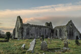 image of the priory ruins at sunset