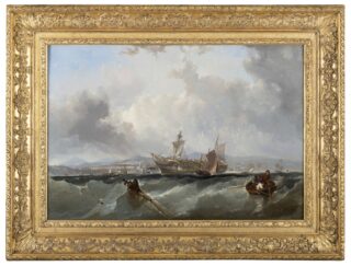 A painting of Dublin Bay after the Storm