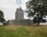 exterior view of the castle with the surrounding bawn wall