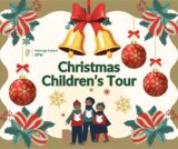An animated Christmas themed poster with children