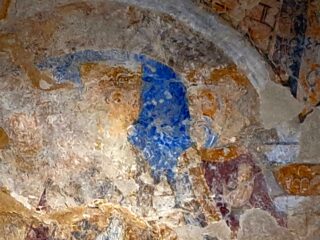 fresco of a nativity scene