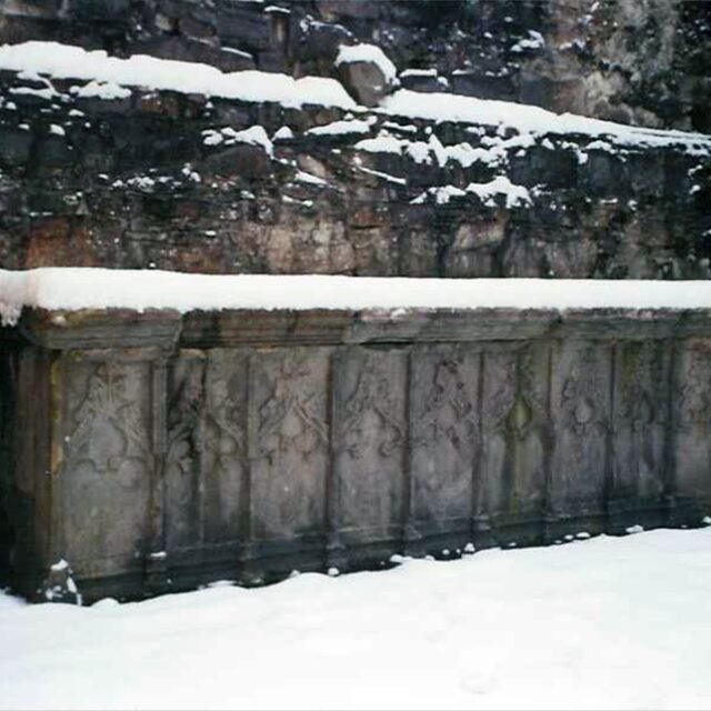 Snow covering at Sligo Abbey