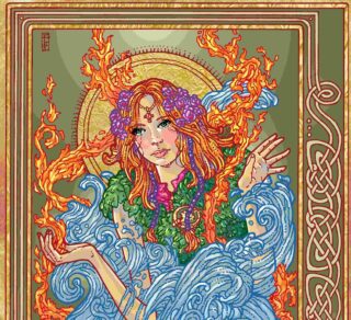 colour print of Brigit by Jim Fitzpatrick