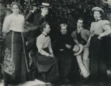 A black and White Image of a grup of women
