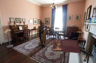 Pearse Museum music room A drawing room with a piano and harp