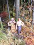 Animated image of ladies in a wood.