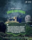poster advertising a Halloween storytelling event at the Rock of Cashel